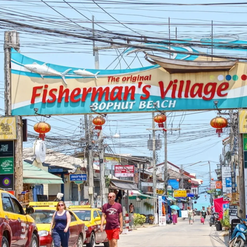 Fisherman’s Village Walking Street Market in Bophut, Koh Samui